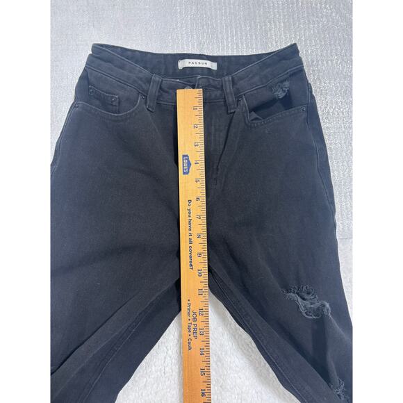 PacSun 90’s Boyfriend Distressed Black Jeans vtg inspired goth grunge - Picture 7 of 9